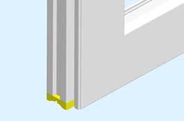 Additional work, variant Plan C i Info The steps 2-6 apply to variant, Plans C, D+F and C. 2. Leave open sash cover (105.333) of the inside fixed sash on both sides. 3. Detach spacing profile (105.