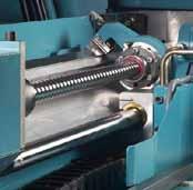 Servo motor and ball screw ensure a high precision material feed. The optional CNC controlled rotary table exactly positions the angle and provides a two meter stroke length in one step.