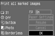 DPOF Printing With DPOF, you can print any number of images at one time.