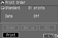 [Print] will be displayed only if the camera is connected to the printer and printing is possible. Set [E] (Printing Effects). (p.