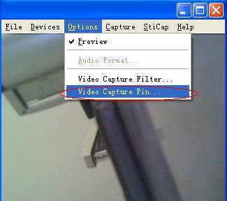 Click on OPTIONS and click on VIDEO CAPTURE PIN. Choose one of image window size in the drop-down menu and click on OK to confirm. See pictures below: TAKE PHOTOS 1.