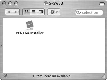 10 4 Double-click the [PENTAX Installer] icon. The PENTAX Software Installer screen appears.