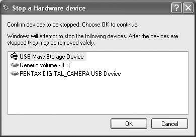 click [Stop]. The [Stop a Hardware device] screen appears.