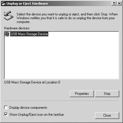 Windows 2000 15 1 Double-click the [Unplug or Eject Hardware] icon in the task bar.