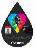 Genuine Canon inks for best results If you don t want to compromise on quality, only genuine Canon inks deliver the performance levels you d expect from your PIXMA.