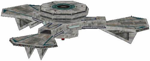 XQ2 Space Platform By Rodney Thompson The XQ2 Space Platform, as depicted in the Star Wars: X-wing Alliance computer game.