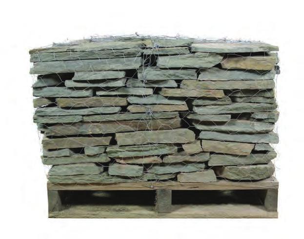 Full Pallets Full Pallets of wallstone are approximately 28 to 30 cubic feet, with a weight of approximately 2800-3200 pounds.