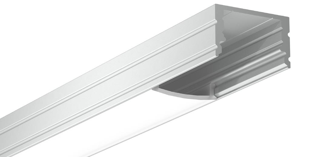 1200 Profile 1210 (LM22200) 1000 Series Dimensional drawing 0,453 in. 11,5mm 0,736 in. 18,7 mm E301099 ALU Lighting without hot spots!