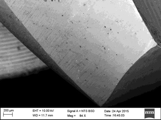 The surface morphology of these drill bits after drilling were studied by SEM(Scanning