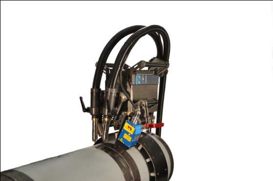 Figure 5 a- V-Weld, external welding Figure 5 b- V-Weld Laser stripe. machine with laser vision.