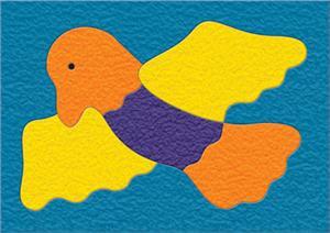 Preschool s The vibrant colors and large shapes of this puzzle captivate young children. They love the soft feel and pebbled textures of the pieces.