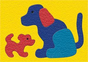 Preschool s The vibrant colors and large shapes of this puzzle captivate young children. They love the soft feel and pebbled textures of the pieces.