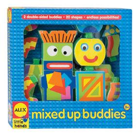 Preschool s This puzzle lets kids stack interlocking notched pieces to build crazy friends and pets. Put them together any way you want.