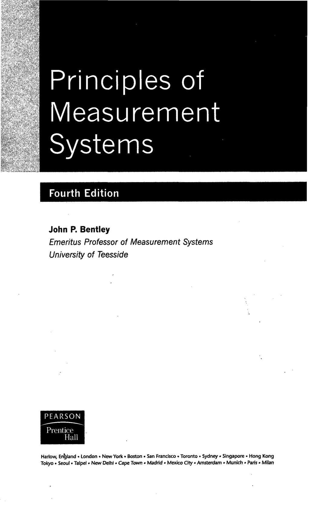 Principles of Measurement Systems Fourth Edition John P.