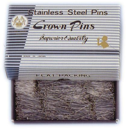 SHIRT PINS A Solid head stainless steel pins Art.No. Length Diameter No.12 3/4in. (19mm) 0.6 mm No.14 7/8in. (23mm) 0.66mm No.16 1 in. (26mm) 0.