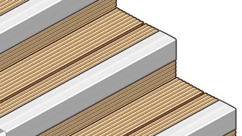 Step profile fastening It is permitted to cut the hollow section board in longitudinal