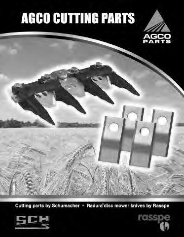 AGCO Cutting Parts - Volume of Product Features / Benefits AGCO offers a variety of popular cutting parts, including knives, sickle sections and assemblies, as well as disc mower knives and