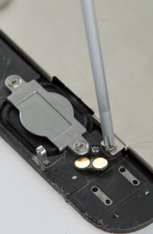 the single screw near home button attached to the LCD heat