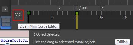 We can use our Curve Editor to make this half turn rotation animation cycle infinitely.