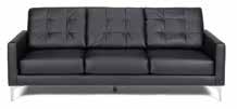 Leather 85 L x 35 D x 35 H Metro Loveseat Leather