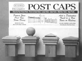 17 Effective April 3, 2017 QUALITY CEDAR POST CAPS Woodway Post Caps built to last. We use premium grade, kiln dried Western Red Cedar. Our blocks and trim skirts are precision-moulded for uniformity.