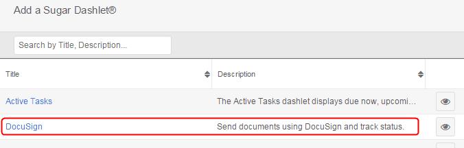 Configuration Locate where you would like to insert the DocuSign Dashlet and click on the Add a Row frame: Next,