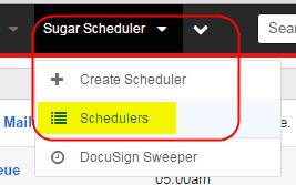 Configuration 27 by clicking on the Sugar Scheduler