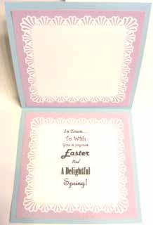 The added touches for this card are the Martha Stewart edge punch, the Sizzix Texture Boutique, Cuttlebug Swiss dot embossing folder, glimmer mist, and chalk.