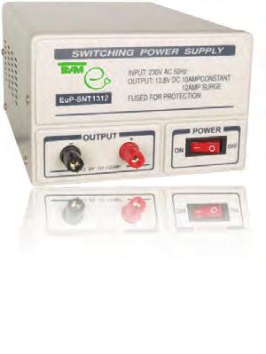 8 V DC (constant) 9-15 V adjustable hum voltage : 100mVp-p permanent load : 30 A fuse : 5 A scale current A : 0-32 A scale voltage V : 0-16 V temperature range : 0 ~40 C max.