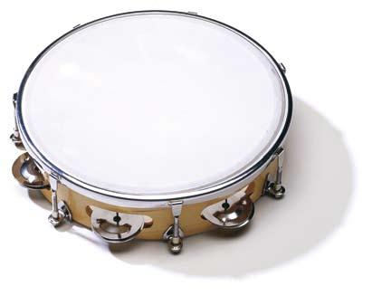 GTHD 8 P Frame Drum 8" (20 cm), with beater, (not shown) Tambourines with pre-tuned natural skins, wooden frames GT