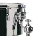 Player friendly and easy handling Open the hinge, place the timbales onto the stand, close the hinge ready.