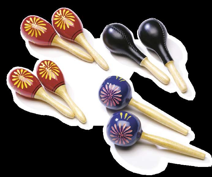 Sonor Maracas are available in wood, plastic