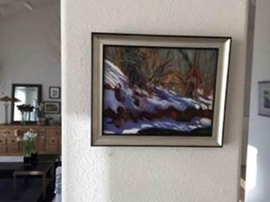This painting below, painted in my favourite Plein air location, Lair O The Bear, west of Morrison CO, looks great in its new surroundings!