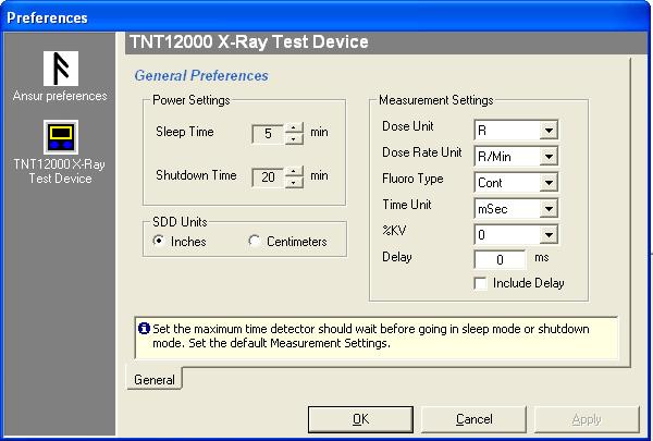 Getting Started Plug-In Preferences 2 2. Click Tools Options to display the Preferences window shown in Figure 2-12. Figure 2-12. X-Ray Test Device Preference Window gao12.bmp 3.