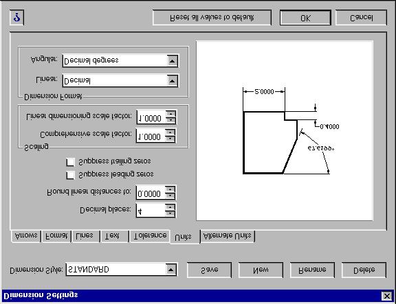 DIMENSIONING YOUR DRAWING 273 A B C D E F G H A Type or select the number of decimal places you want displayed in dimension text.