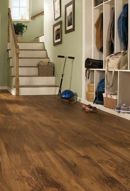 The thicker, more durable top layer features enhanced urethane coatings that resist scratches, stains and wear, making Luxe Plank perfect for high