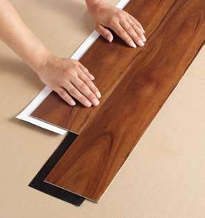 Step 3: Place additional planks, overlapping the adhesive strips to attach each plank to the planks beside and above it. To secure, press down on the edges.