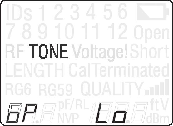 Tone Mode When the TONE button is pressed, the Tone icon appears in the middle of the LCD display screen and a bouncing ball activity indicator is shown in the lower left corner of the screen.