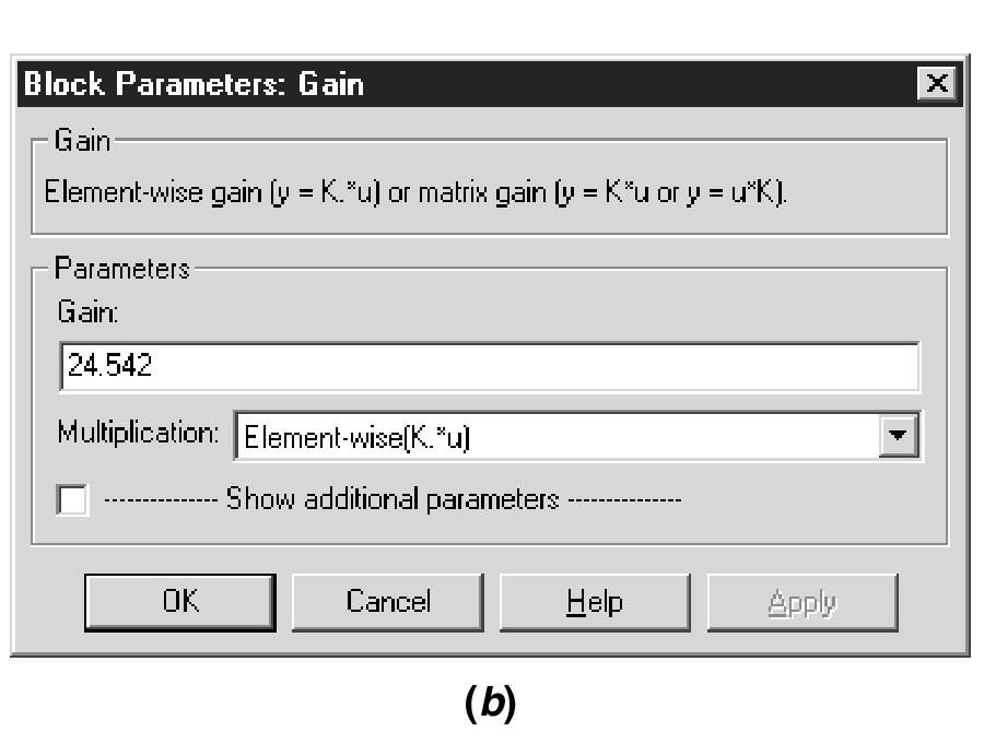 Parameters window