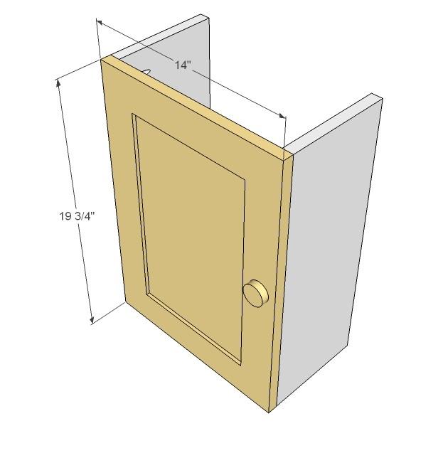Now attach door to door storage. Outside edges should be flush.