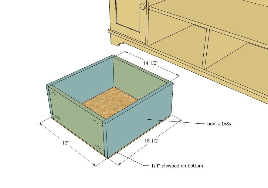 [36] Drawers. Build drawers as shown above.