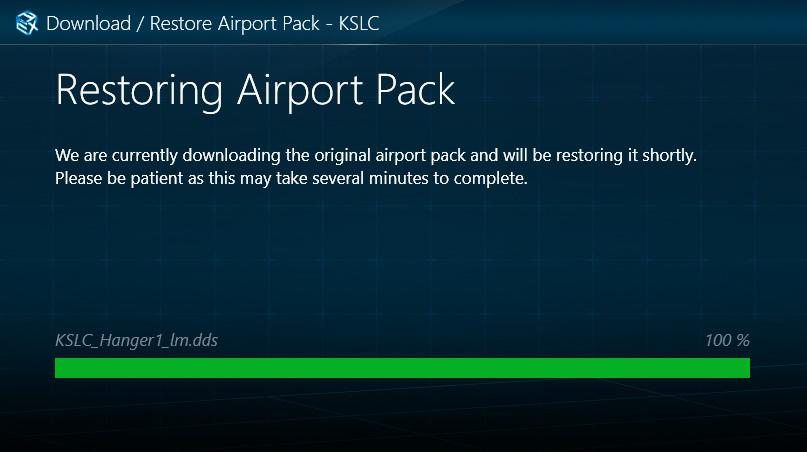 Chapter 7 : Enhanced Add-On Airport Packs (continued) How to Restore an Enhanced Add-On Airport Pack Once an enhanced add-on airport pack is installed, you may restore this airport at any time by