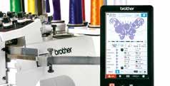 Live positioning of embroidery patterns Real-time viewing of fabric within the