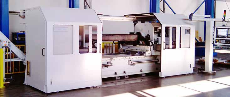 independent columns with milling units and automatic tool changer.