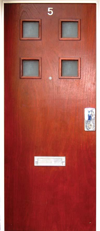Anti-Vandal Front Entrance Doors Hardwood Laminated Doors with Vision Panel Features 44mm thick tri-laminate Anti-Vandal door blank Secured By Design Certification PAS 23 & PAS 24 All doorsets are