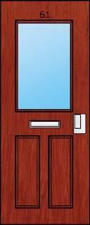 Anti-Vandal Front Entrance Doors Enquiry form Hardwood Laminated Doors with Plant-on Moulding with Vision Panel For