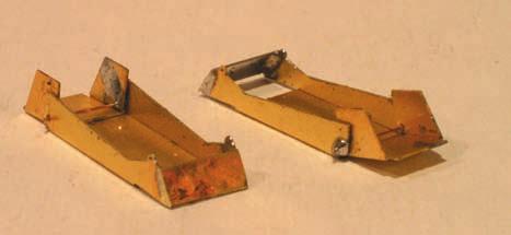 Solder or glue the front deflector plate to the end of the chute. Chute Base Figure 16: Coal Chutes Assembly. All three chutes use this basic set of parts.