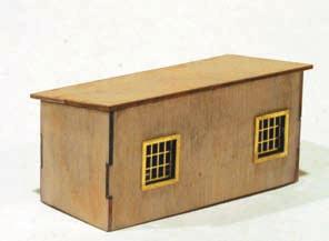 Figure 25: Control House assembly. The sand/hoist house is similar. Figure 26 and 27: Sand/Hoist House assembled but unpainted. 11.