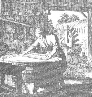 Papermaking for centuries was handicraft