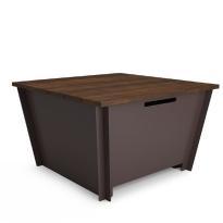 27" 27" LOUNGE TABLE SPECIFICATIONS sku GB0TA500 16" materials steel, crushed bamboo colors white, tangerine orange, dark brown finish U.V.